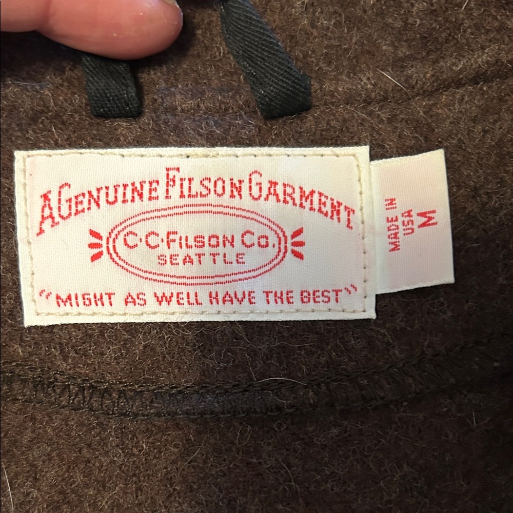 Filson Dark Brown Wool Vest - Picture 2 of 4